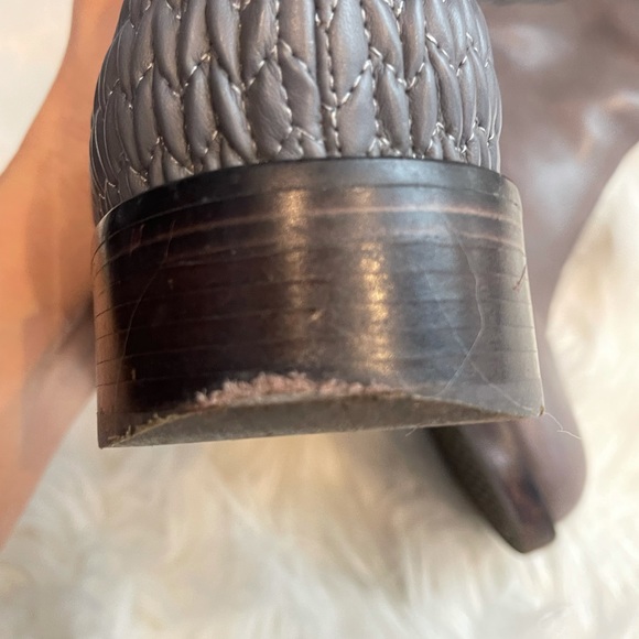 COLE HAAN GRAND OS GRAY LEATHER BOOTIES SIZE 7 - Picture 8 of 9